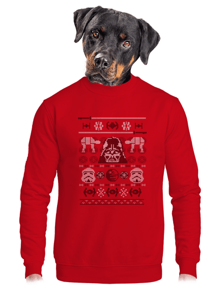Vader na svetri unisex mikina bez kapucne Red