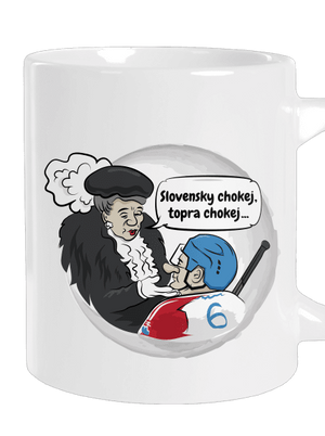Slovenský hokej veľký hrnček White