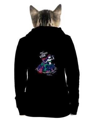 Malá mořská vína dámska mikina na zips Black