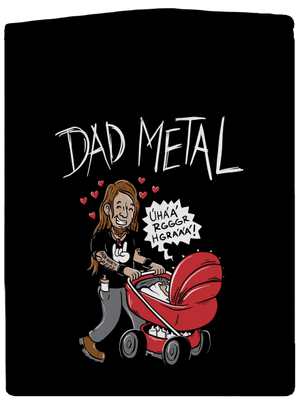 Dad metal dámska mikina na zips Black