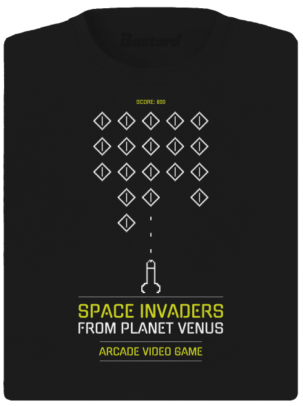 Space Invaders dámske športové tričko Black
