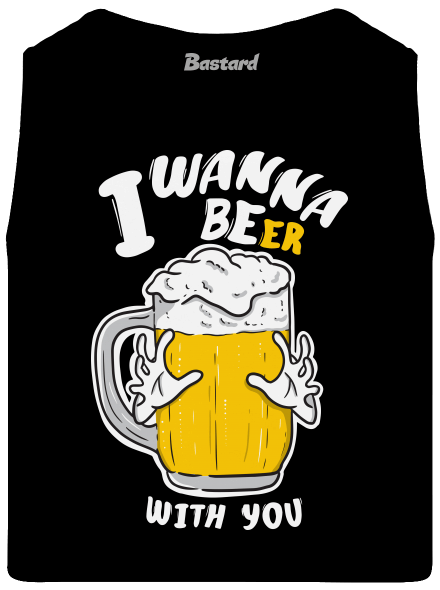 I wanna beer pánske tielko Black