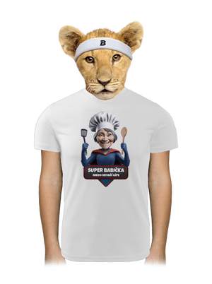 Super babička detské športové tričko White