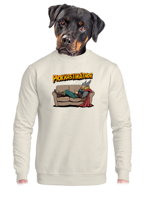 Prokrastináthor unisex mikina bez kapucne Off White