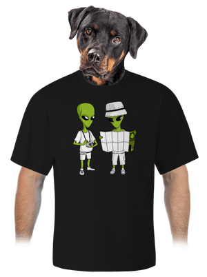 Mimozemšťania unisex tričko oversized Black