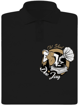 Old school DJ pánska polokošeľa Black