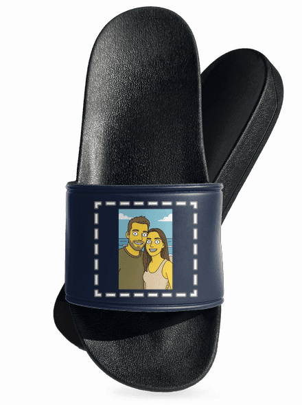 Simpsonovi z vlastnej fotky šľapky Navy
