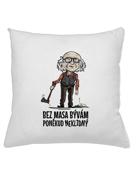 Neklidný bez masa vankúš White