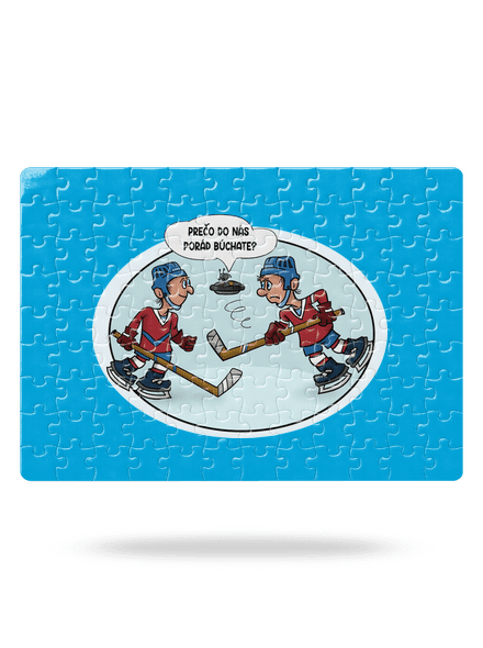 Hokejisti a UFO puzzle White