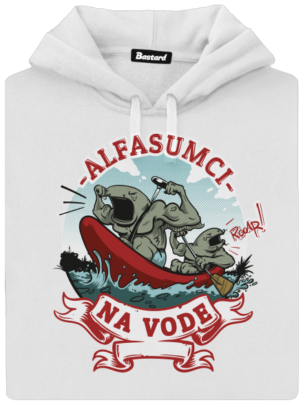 Alfasumci na vode dámska mikina klokanka White