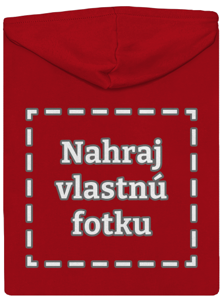 Vlastná potlač pánska mikina na zips Red