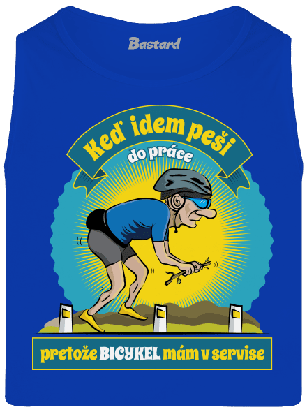 Závislosť na bicykli pánske tielko Royal Blue