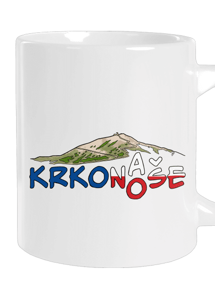 Krkonoše veľký hrnček White