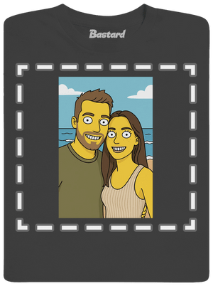 Simpsonovi z vlastnej fotky pánske dlhý rukáv Dark Grey