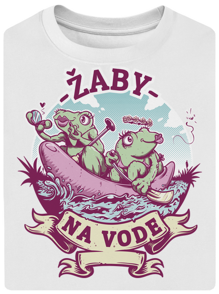 Žaby na vode unisex tričko oversized White