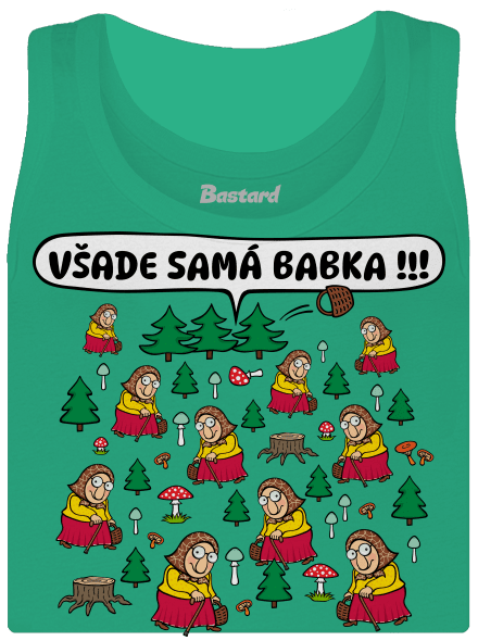 Všade samá babka dámske tielko klasické Mint Mal