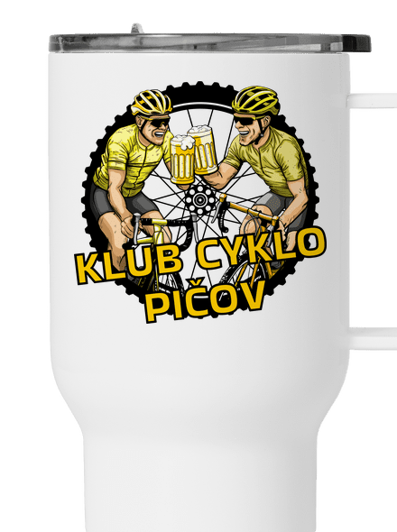 Klub cyklo pičov termohrnček White