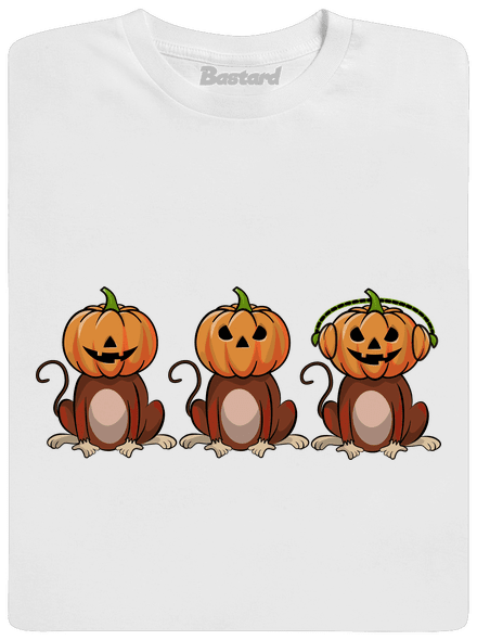 Halloween opičky pánske dlhý rukáv White