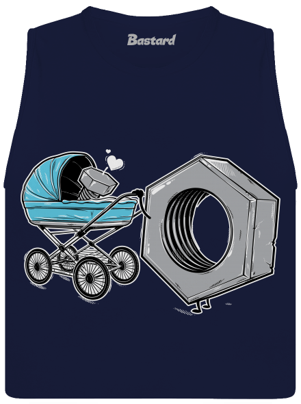 Správna matka dámske tielko voľné Navy