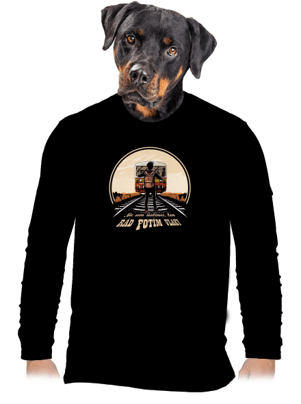 Fotím vlaky pánske dlhý rukáv Black