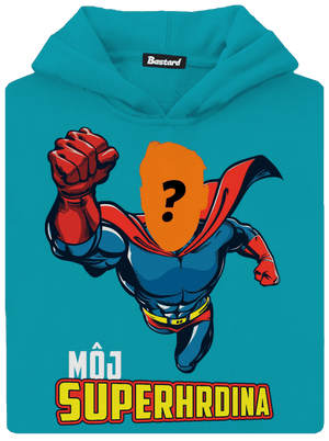 Môj superhrdina detská mikina klokanka Hawaiian Blue