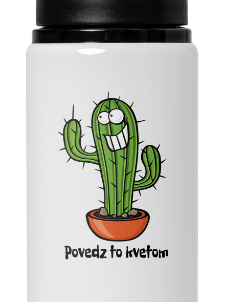 Povedz to kvetom flaša na vodu White