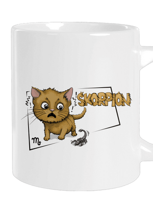 Mačací horoskop: Škorpion veľký hrnček White