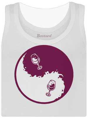 Jin Jang víno dámske tielko klasické White