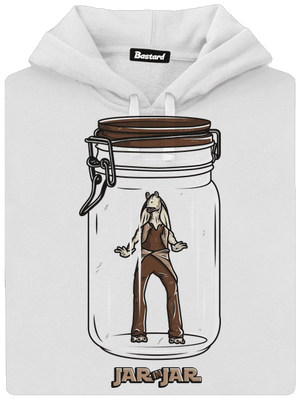 Jar in jar dámska mikina klokanka White