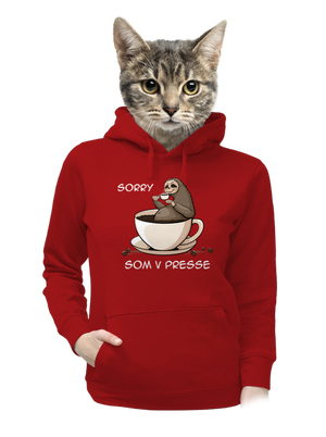 V presse dámska mikina klokanka Red Mal