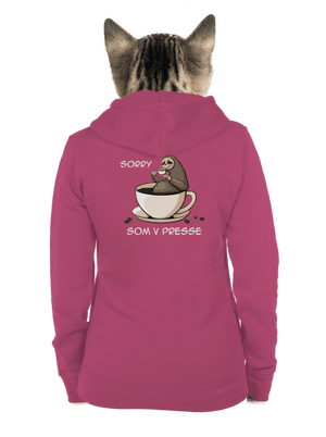 V presse dámska mikina na zips Magenta