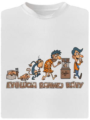 Evolúcia rannej kávy detské športové tričko White