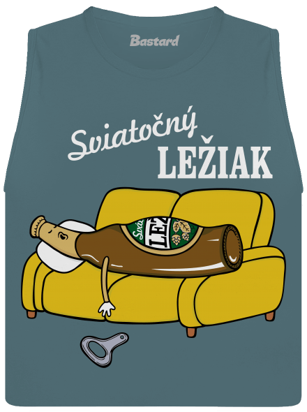 Sviatočný ležiak dámske tielko voľné Heather Deep Teal