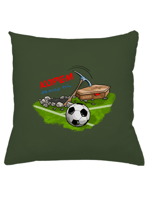 Kopem za svoj tím vankúš Olive Green