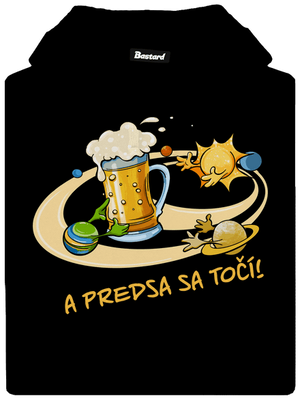 A predsa sa točí! pánska mikina klokanka Black