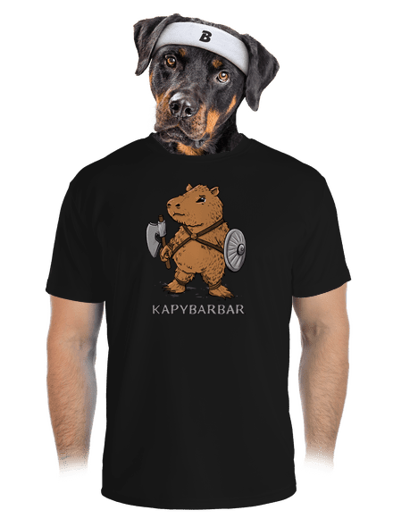 Kapybarbar pánske športové tričko Black