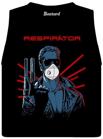 Respirátor dámske tielko voľné Black