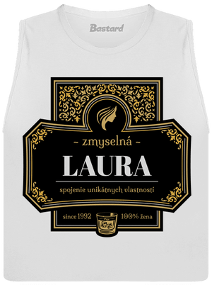 Alkoholová etiketa dámske tielko voľné White