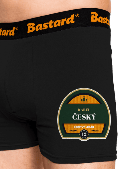 Pivná etiketa boxerky Black