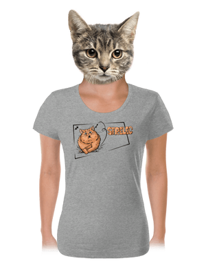 Mačací horoskop: Strelec dámske tričko Dark Gray Melange