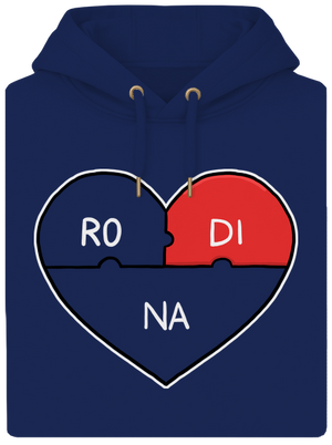 Rodinné puzzle unisex mikina premium Navy