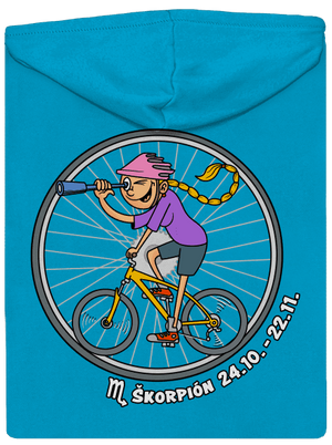 Cyklistický horoskop: Škorpión dámska mikina na zips Blue Atol