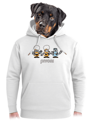 Pivoni unisex mikina premium Snowwhite