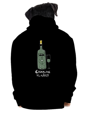 Grizzling Vlašský pánska mikina na zips Black