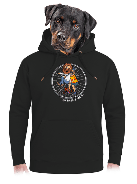 Cyklistický horoskop: Lev unisex mikina premium Dark Black