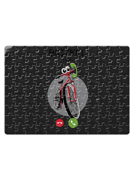 Bicykel volá puzzle White