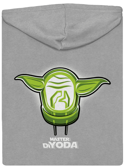 Mistr DiYoda pánska mikina na zips Light Melange