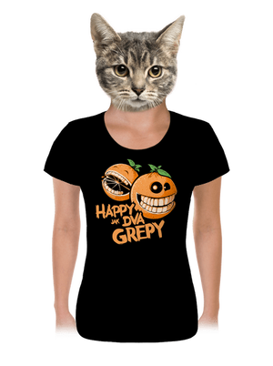 Happy grepy dámske tričko Black