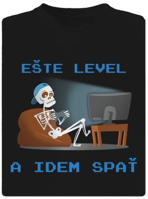 Ešte level pánske športové tričko Black