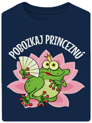 Pobozkaj princeznú a princa unisex tričko oversized Midnight Blue